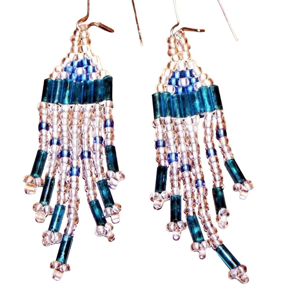 Delicately Wild Woven Seed Bead Earrings